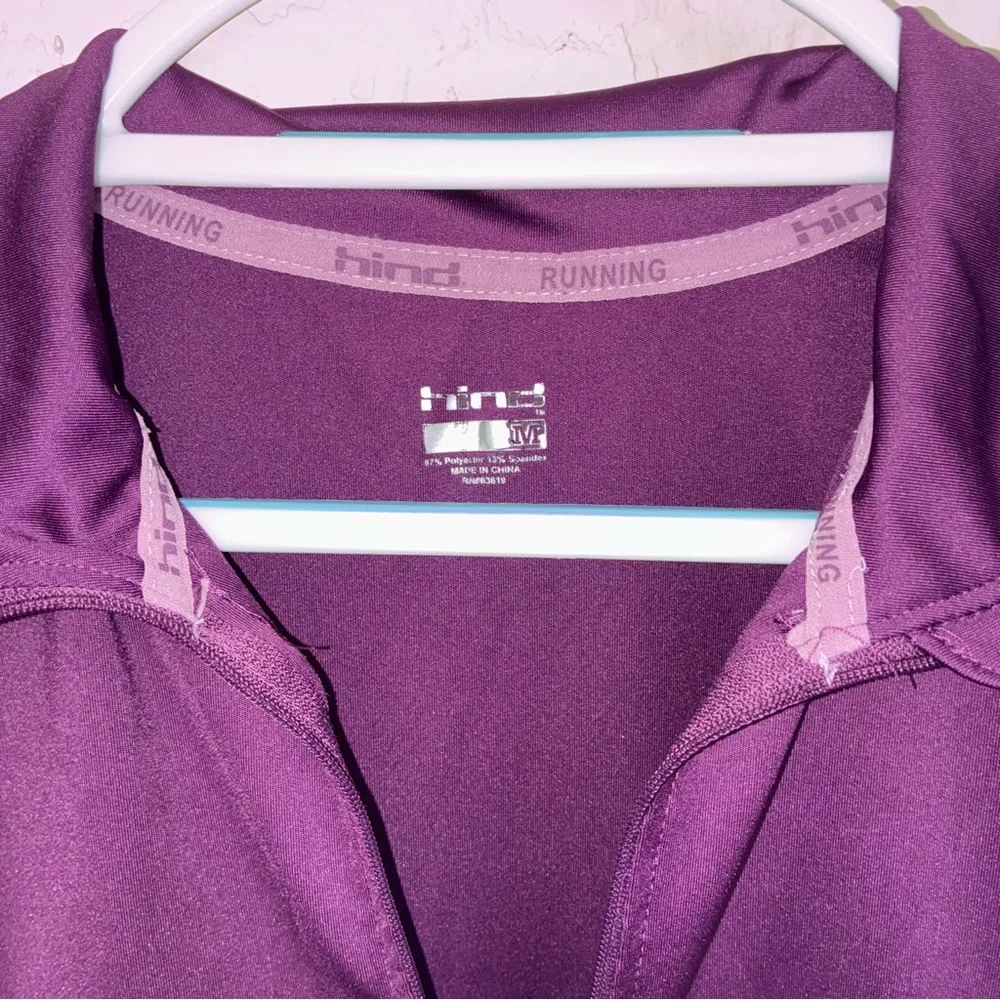 Hind Plum Zip-Up Lightweight Workout Jacket - Picture 4 of 10